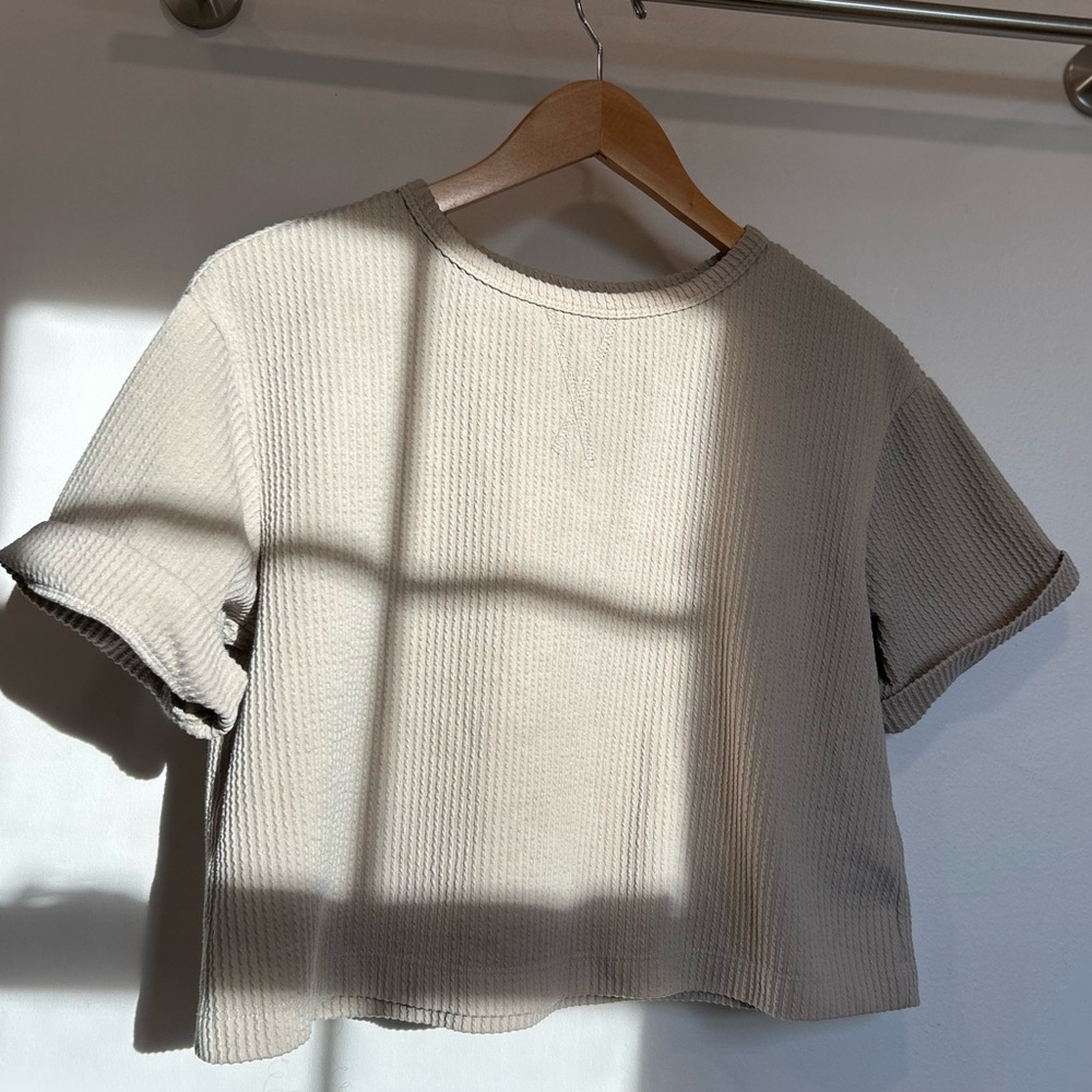 Becca Boxy Soft Rib Knit Tee XS